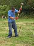 Phil as Thor the God of Thunder in the lates production of "Get that tent up before it rains"